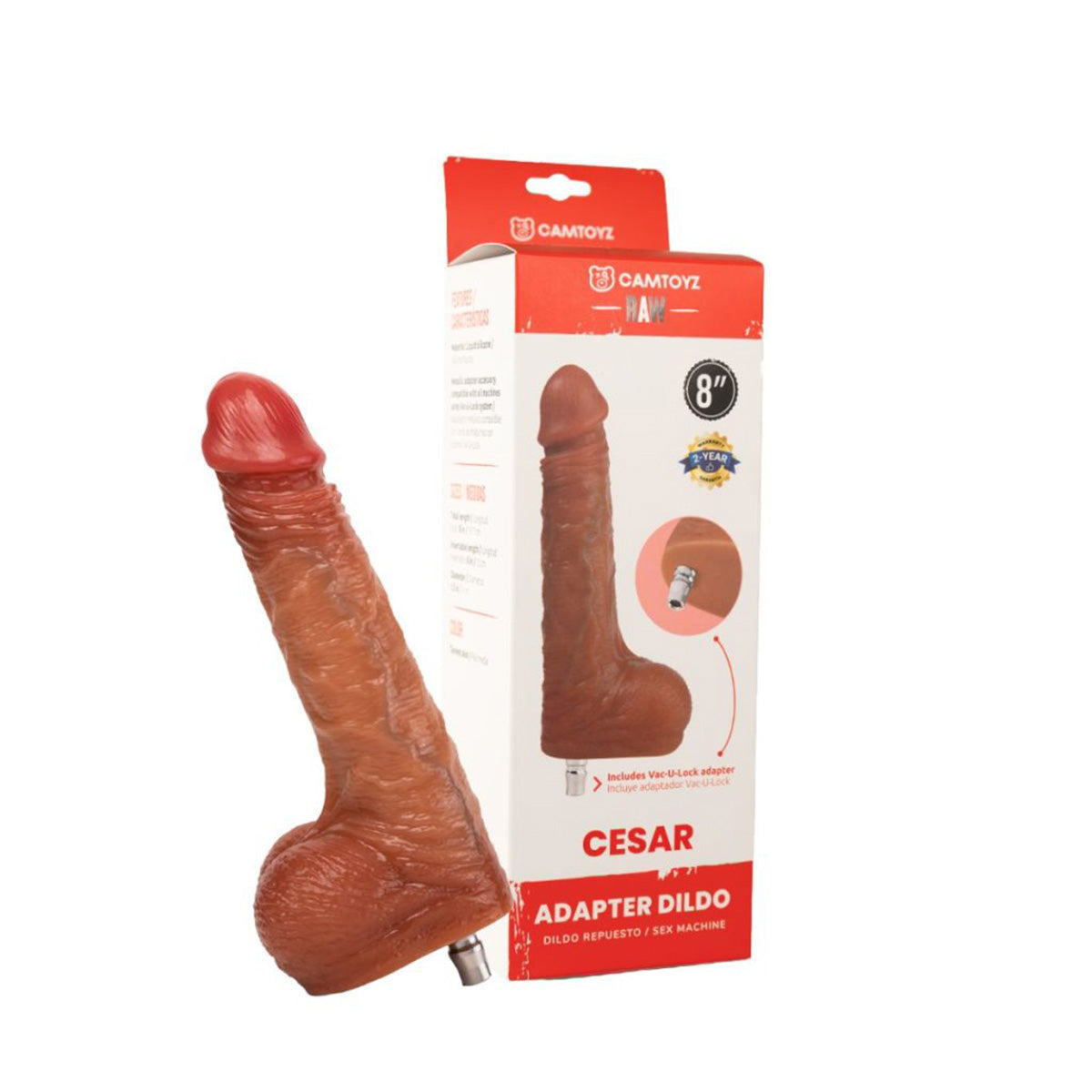 Cesar Dildo Ultrarealista con Adaptador Camtoyz Sex Machine Lovense