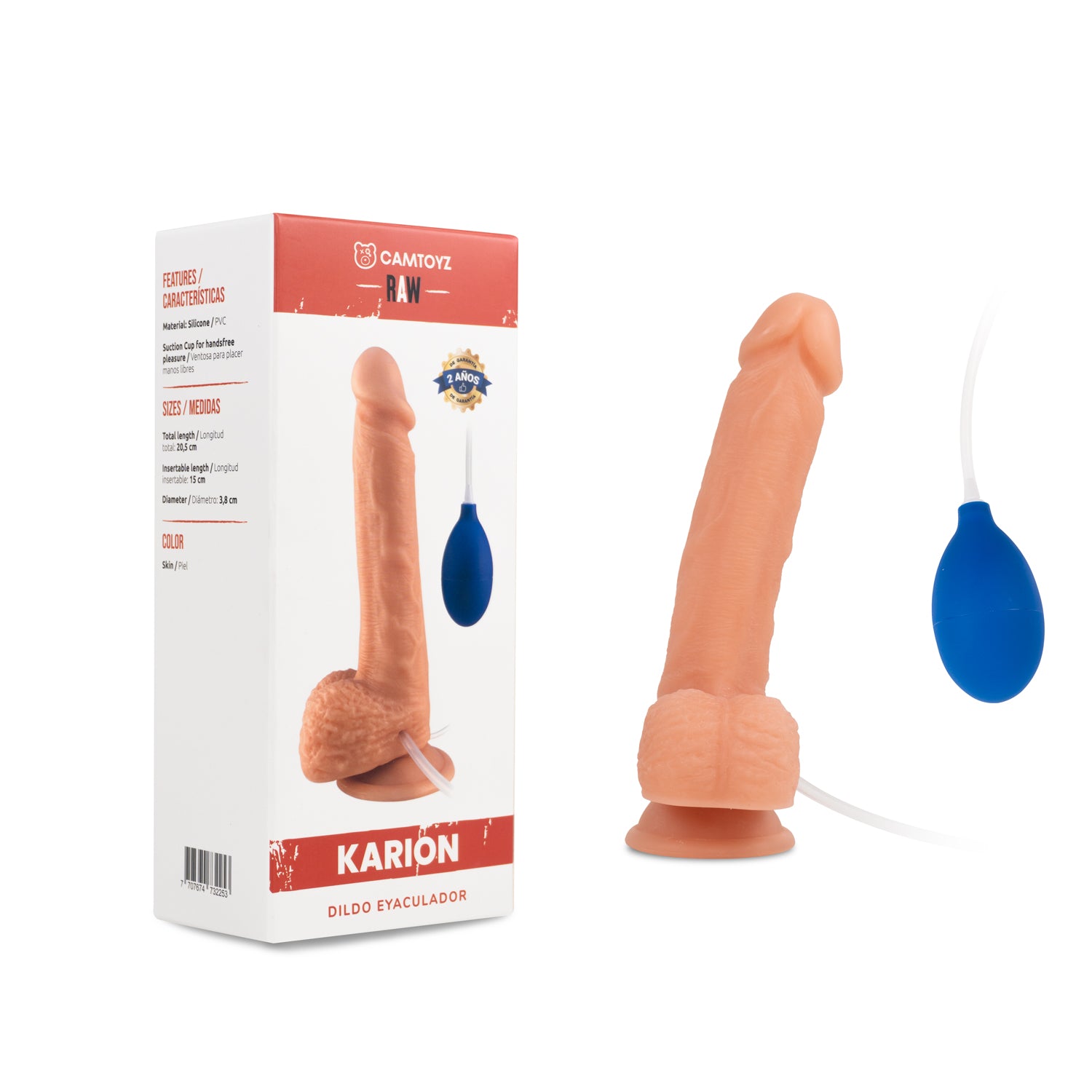 Dildo Realista Eyaculador Karion 21,5 cm